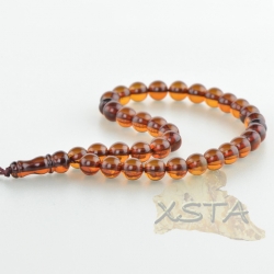 Light cherry Islamic amber rosary